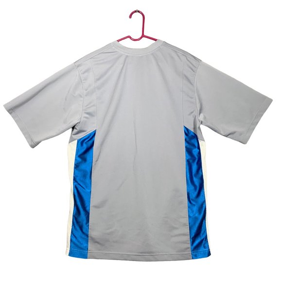 Nike Hoops Shirt Mens Large V Neck Jersey Warm Up Basketball Gray Center Swoosh - Picture 12 of 12